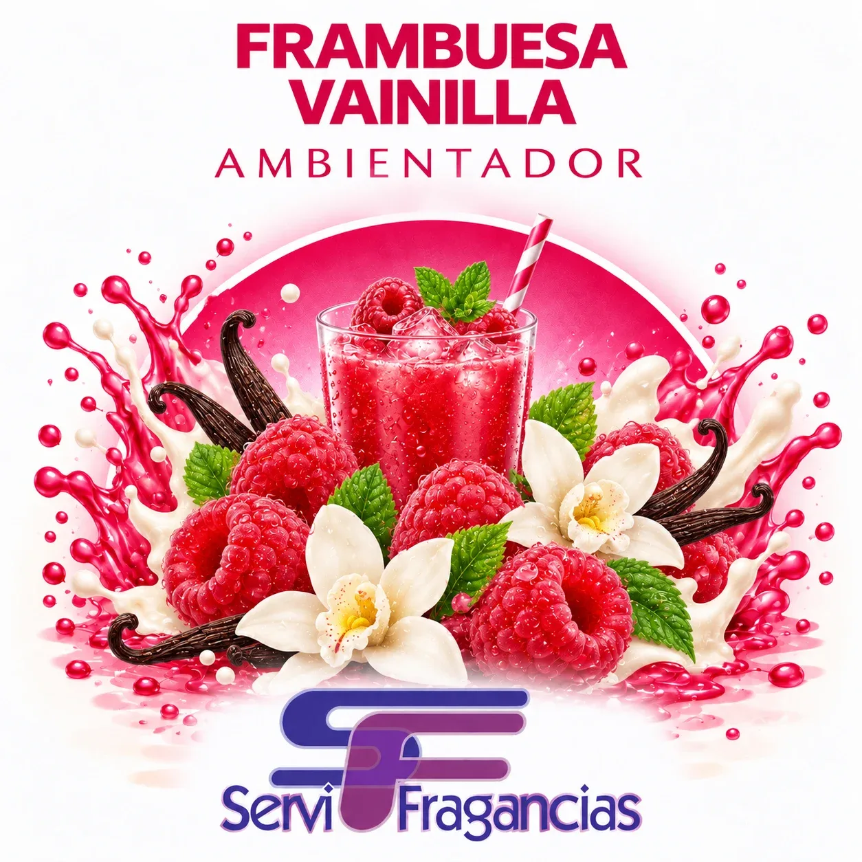 Ambientador hidroalcohólico Frambuesa Vainilla Servifragancias