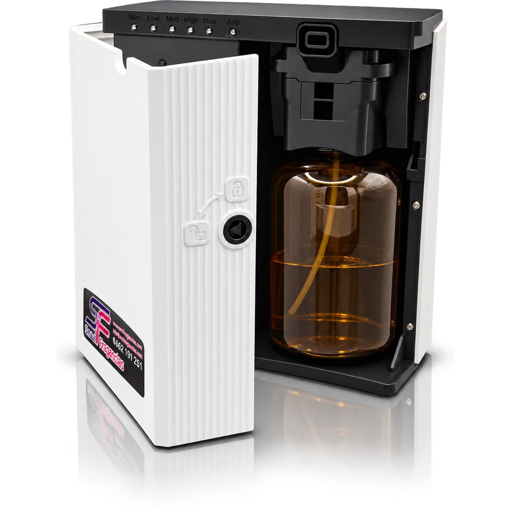 Nebulizador de Aromas Inteligente abierto por dentro